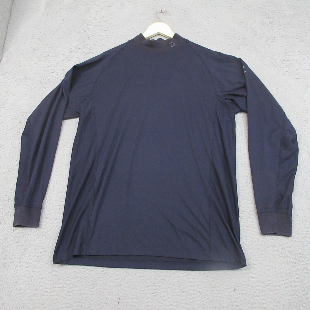 Zero Restriction Shirt Mens XL Blue T400 Mock Long Sleeve Golf Stretch Top